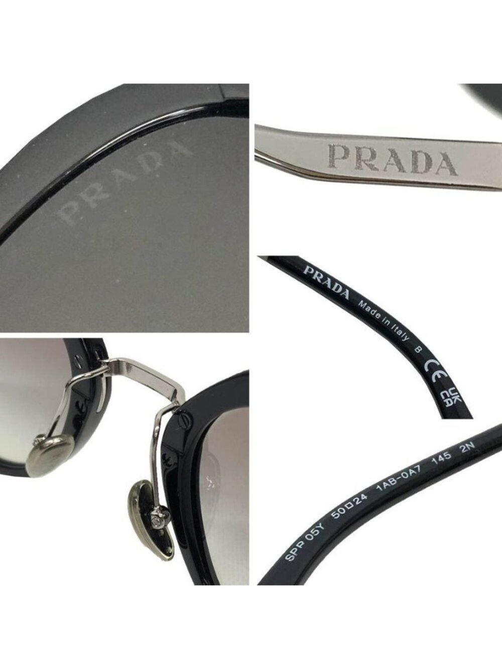 ★SOLD★ Prada Sunglasses Black Gray Gradient - Picture 3 of 3
